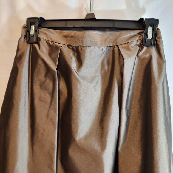 AIDAN MATTOX SIZE 2 FULLY LINED FORMAL MAXI SKIRT BRONZE METALLIC LUXURY GLAMOUR - Picture 3 of 9